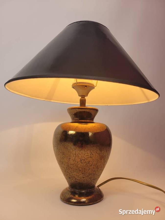Lampka nocna glamour z podstawą ceramiczną Białogard sprzedam