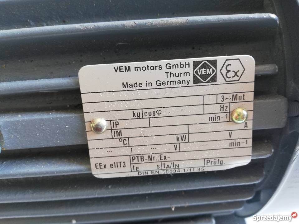 Silnik EExe II T3; 0,75kW ; 50Hz ; 3~ ;