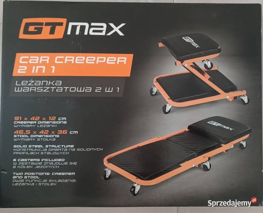 GT stołek leżanka warsztatowa 2 w 1 150 NOWA Pozostałe