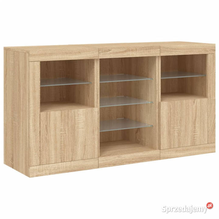 Szafka z oświetleniem LED dąb sonoma 123x37x67 Pozostałe mazowieckie Warszawa