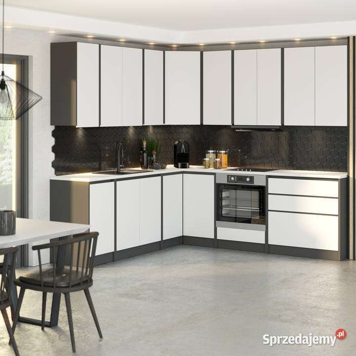 Meble Kuchenne Narożne Nowoczesne Bella Zestaw warmińsko-mazurskie