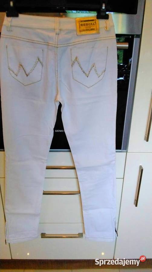 Spodnie Białe Jeans Damskie REDIAL Luxury Style Nowa Sól