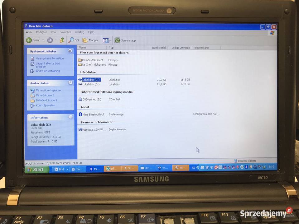 SAMSUNG NC10 1160 GB WXP Intel Atom 16GHz LAPTOP Warszawa