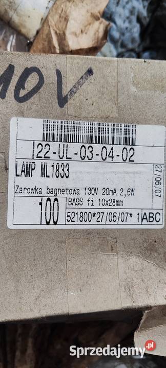 Żarówki kolejowe różne nowe Koło