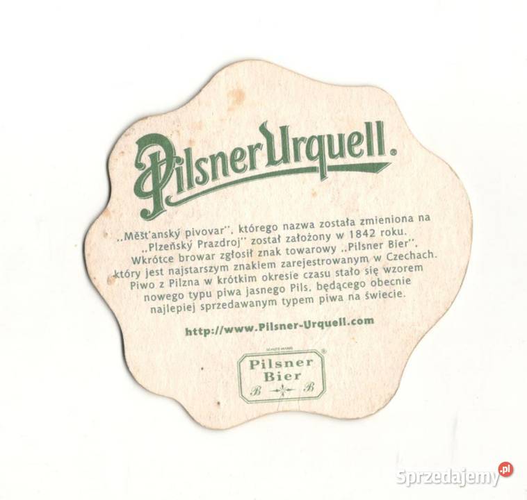 Pilsner Urquell podstawka do piwa 31 Antyki, Sztuka, Kolekcje sprzedam
