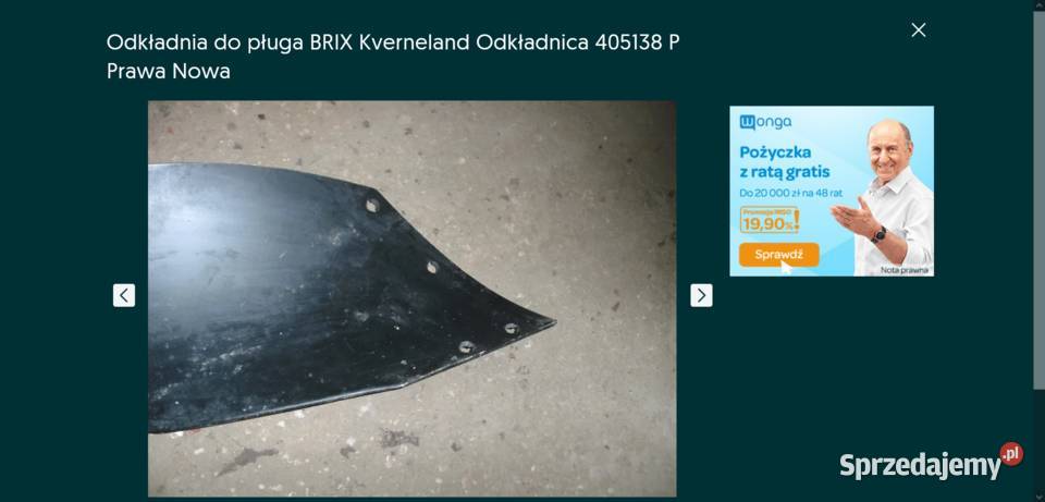 Odkładnia do pługa BRIX Kverneland Odkładnica Kamień Pomorski