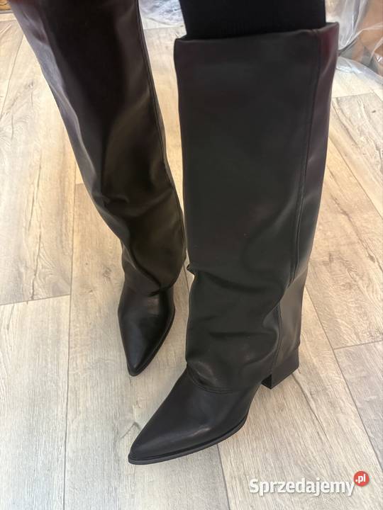 41 Czarne kozaki kowbojki wieczorowe Nowe Kraków sprzedam