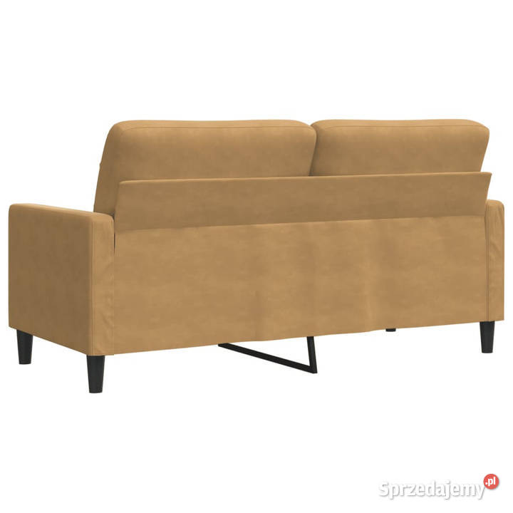 Sofa 2osobowa brązowa 140 tapicerowana aksamitem