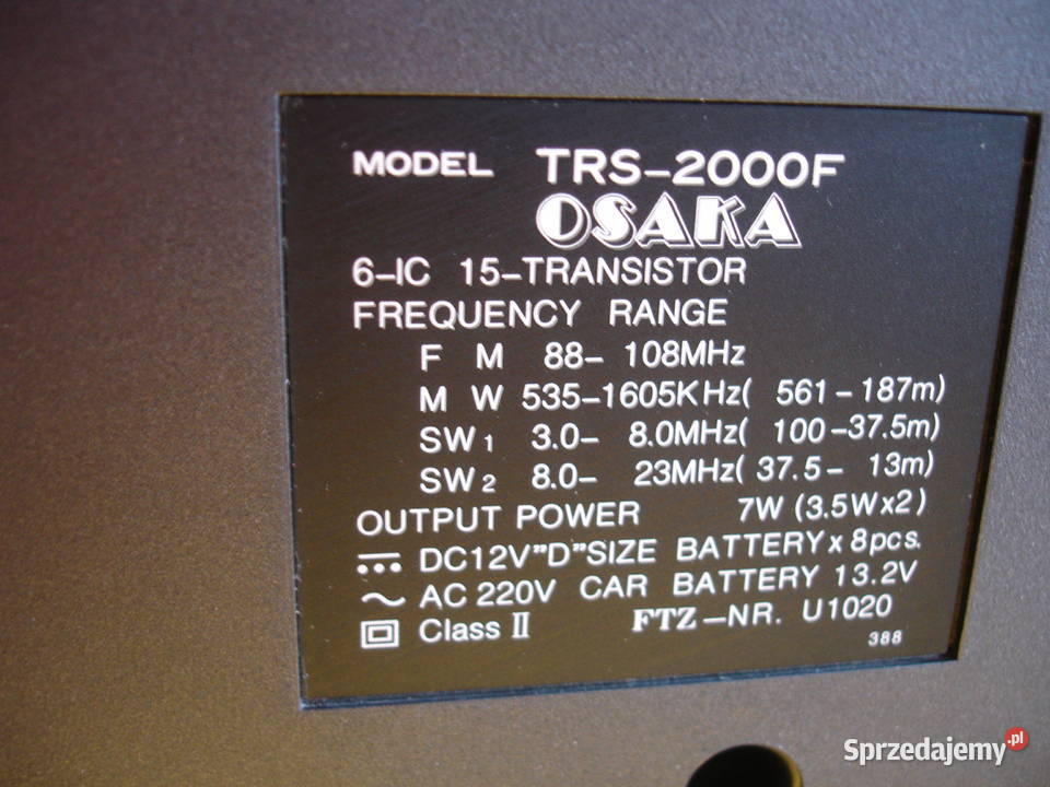 Radiomagnetofon OSAKA TRS2000F Radioodtwarzacze Zielona Góra