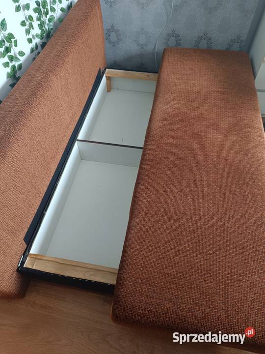 Kanapa sofa rozkładana brązowa Zabrze