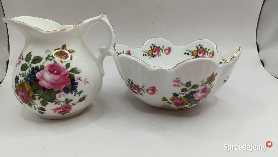 Mlecznik i cukiernica wazon u miska porcelana z Zamość sprzedam