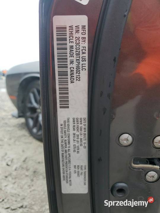 2023 DODGE CHALLENGER RT Częstochowa