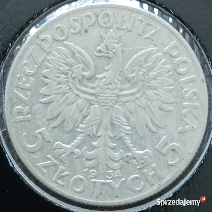 5 Głowa kobiety 1934 r srebro oryginał