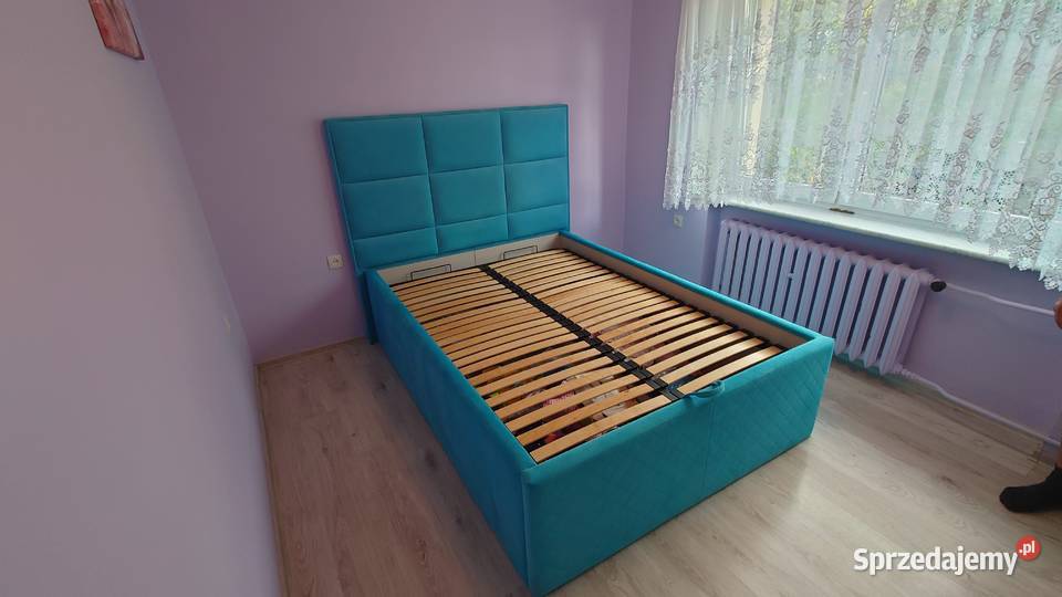 Łóżko tapicerowane 140x200 z materacem pojemnik Paczkowo
