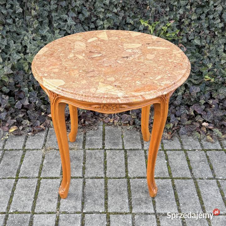 ARTexpert Stolik kawowy Ludwik marmurowy blat Dobrzany
