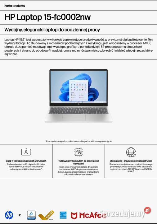 Sprzedam NOWY laptop HP Warszawa