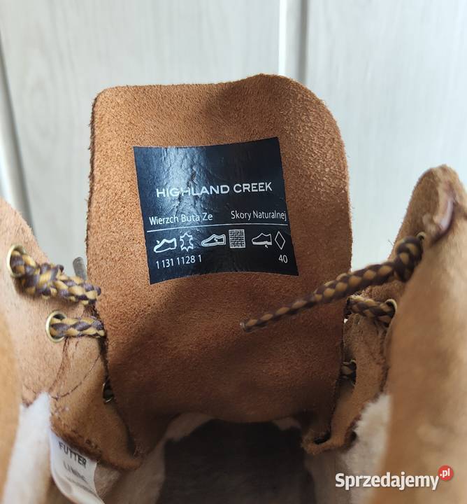 Buty zimowe Highland Creek 39 skórzane brązowe