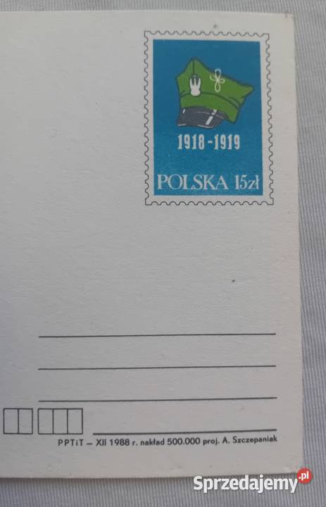 Pocztówka 70 rocznica Powstania Wielkopolskiego Pocztówki i karty telefoniczne wielkopolskie Koźminek
