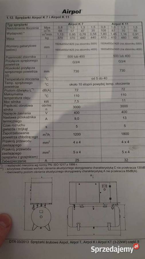 Kompresor Airpol KT7 sprzedam