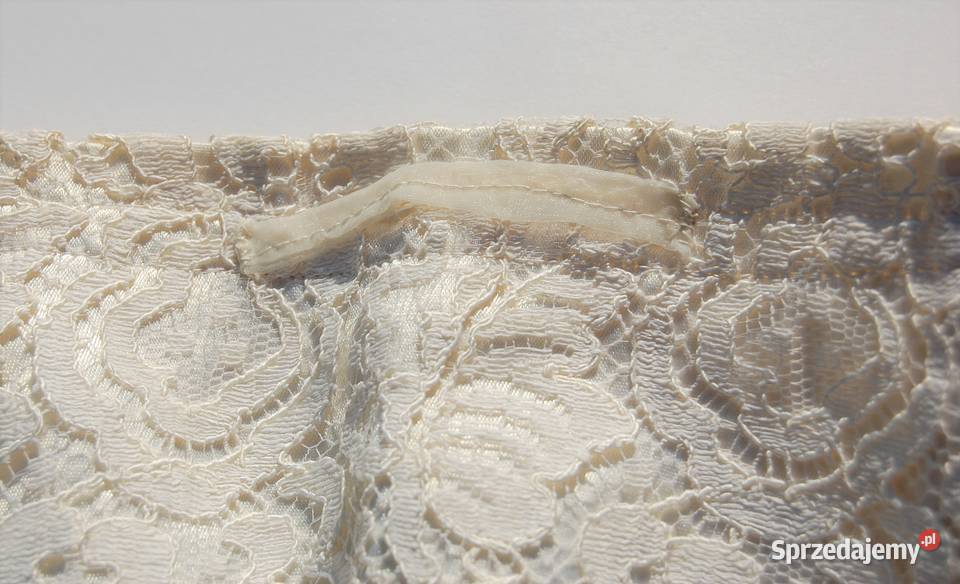Spódnica mini XXXS30 koronka koronkowa ecru Kwiatki Lublin