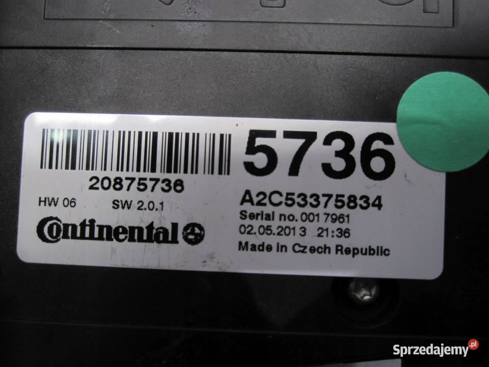 OPEL ZAFIRA TOURER C 13r panel radia 20875736 osobowe Kielce