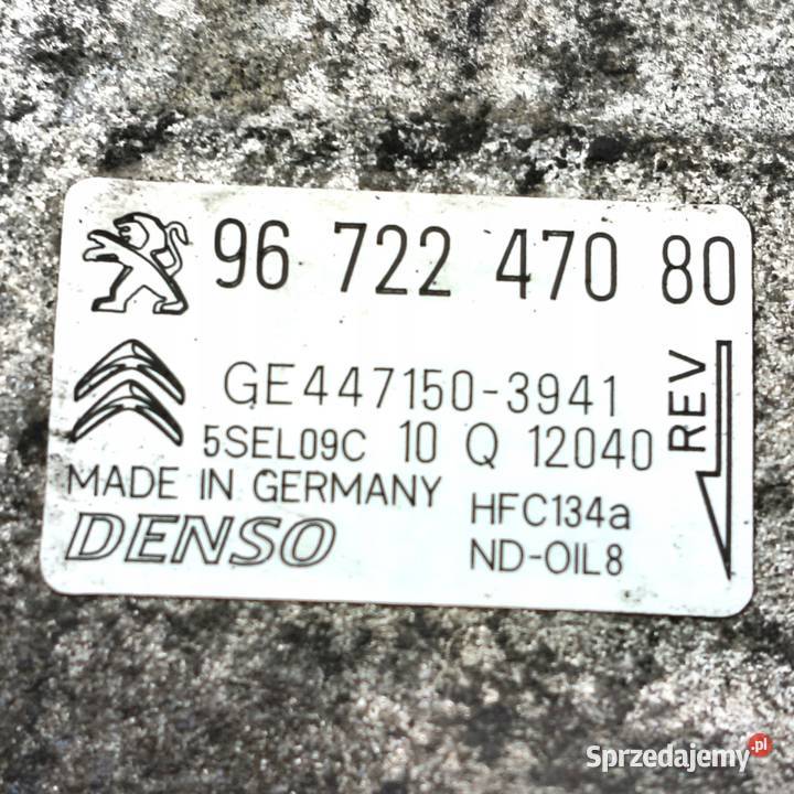SPRĘŻARKA KLIMATYZACJI Citroen C3 Peugeot 208 12 Chełm sprzedam
