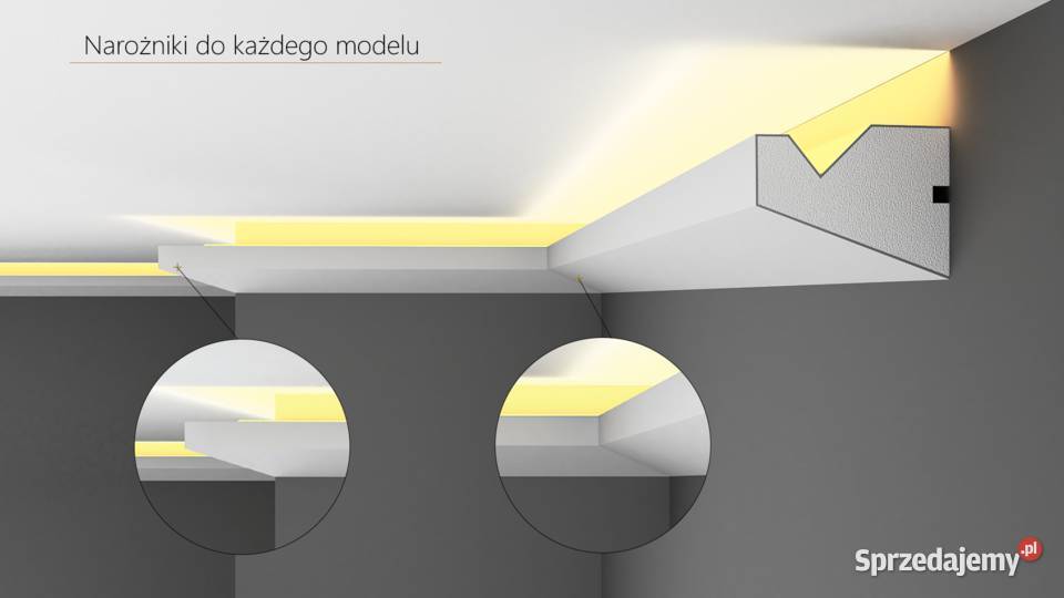 gzyms oświetleniowy listwy led sztukateria SGL1 Kraków