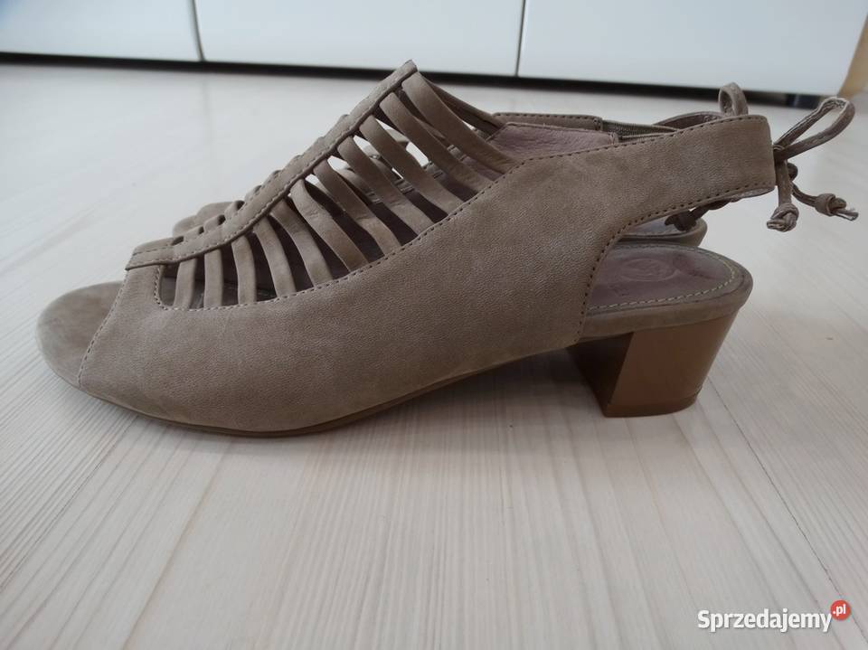 Buty Sandały Skórzane Skóra Naturalna Beżowe podlaskie sprzedam