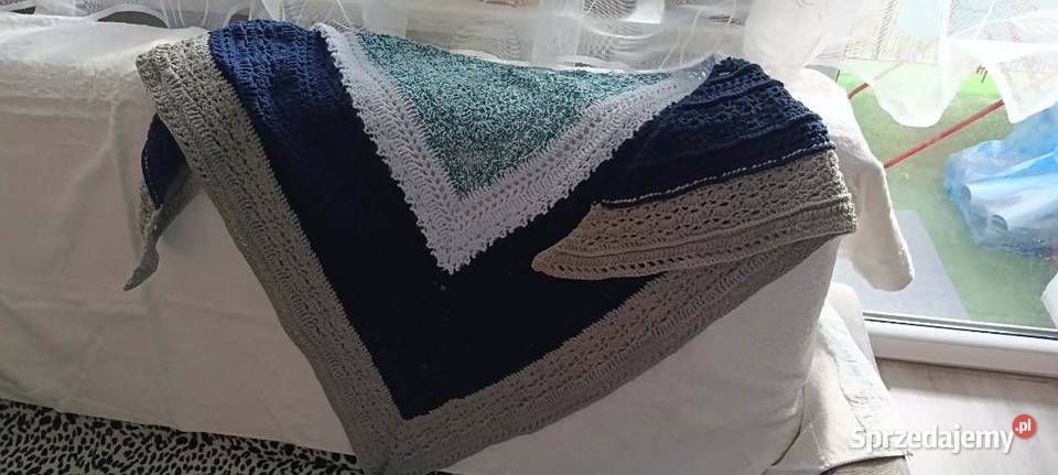 Szal szydełkowy wielokolorowy Olsztyn