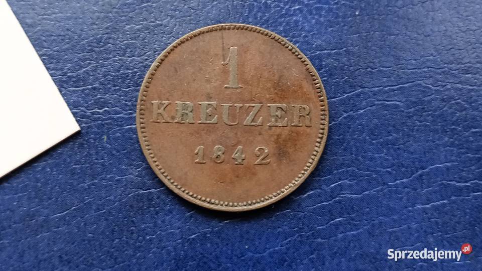 Stare monety 1 krajcar 1842 Niemcy Saksonia