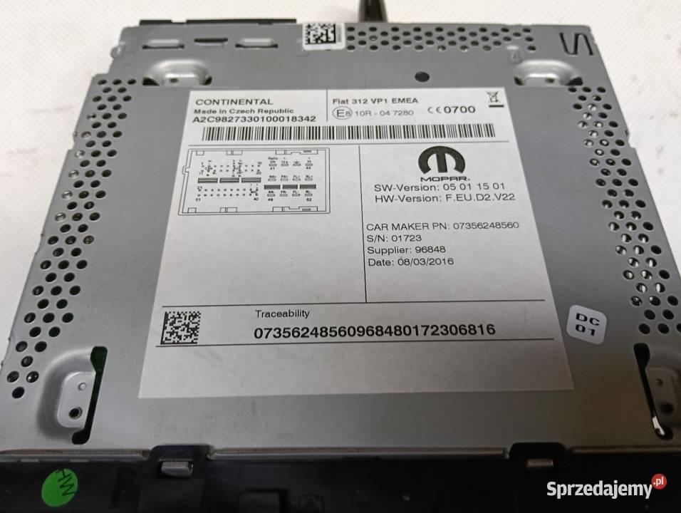 Radio samochodowe fiat 500 mazowieckie sprzedam