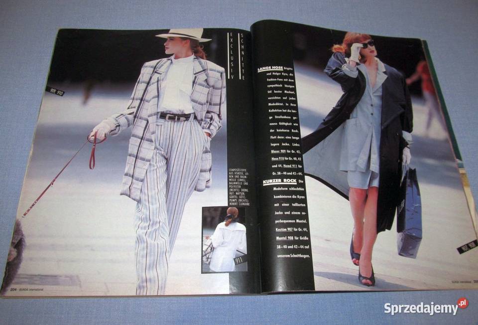 Burda International Wiosna 1987 moda szycie Plotki, moda, uroda Czasopisma Skępe sprzedam