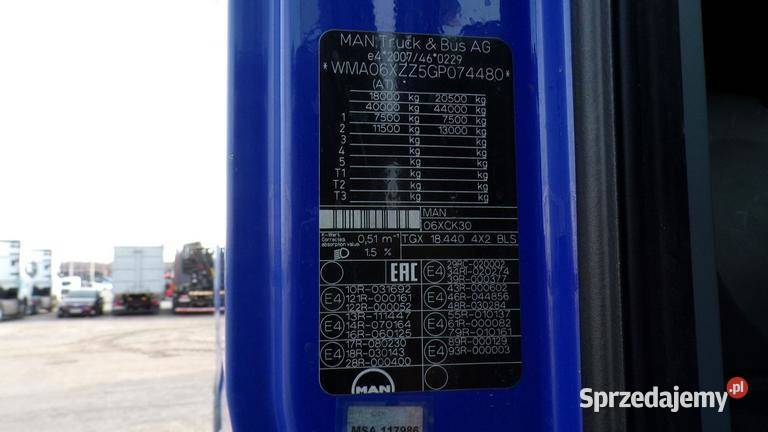MAN TGX 18440 2016 1241900 ccm 441 mazowieckie Warszawa
