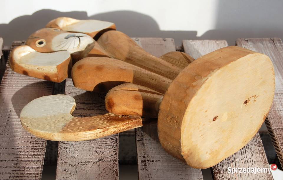 Pies piesek rzeźba figurka drewniana malowana 34 Wyposażenie wnętrz Lublin