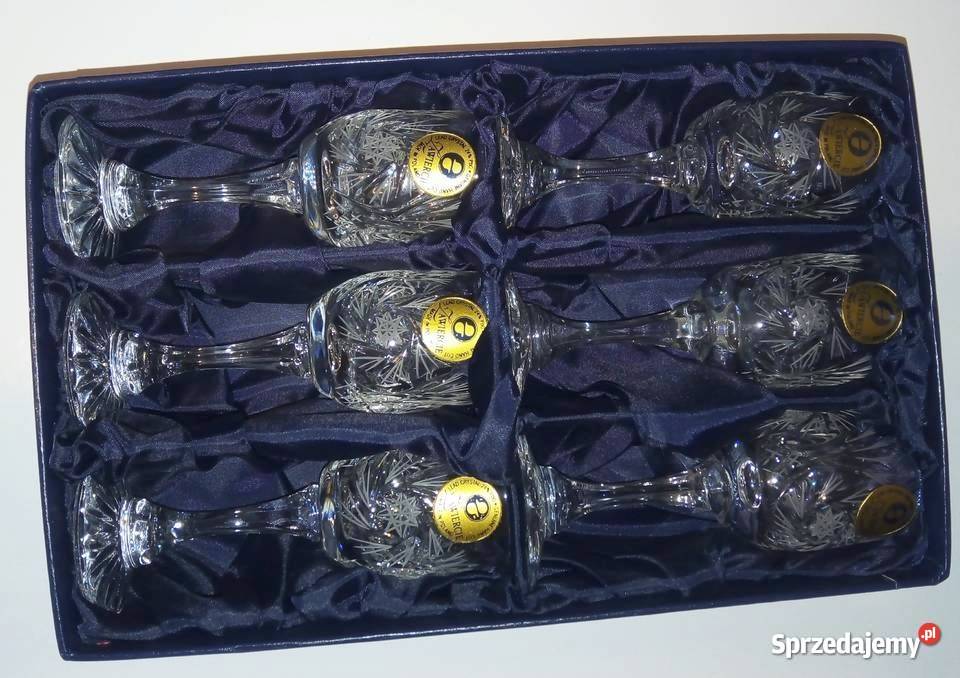 Kieliszki do wódki kryształ grawer Zawiercie 6 mazowieckie Warszawa sprzedam