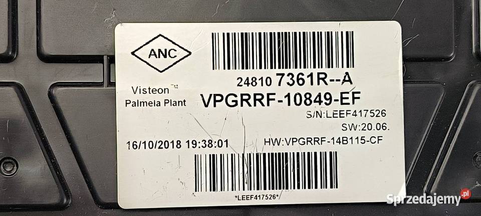 LICZNIK ZEGAR RENAULT CLIO IV VPGRRF10849EF Lipno