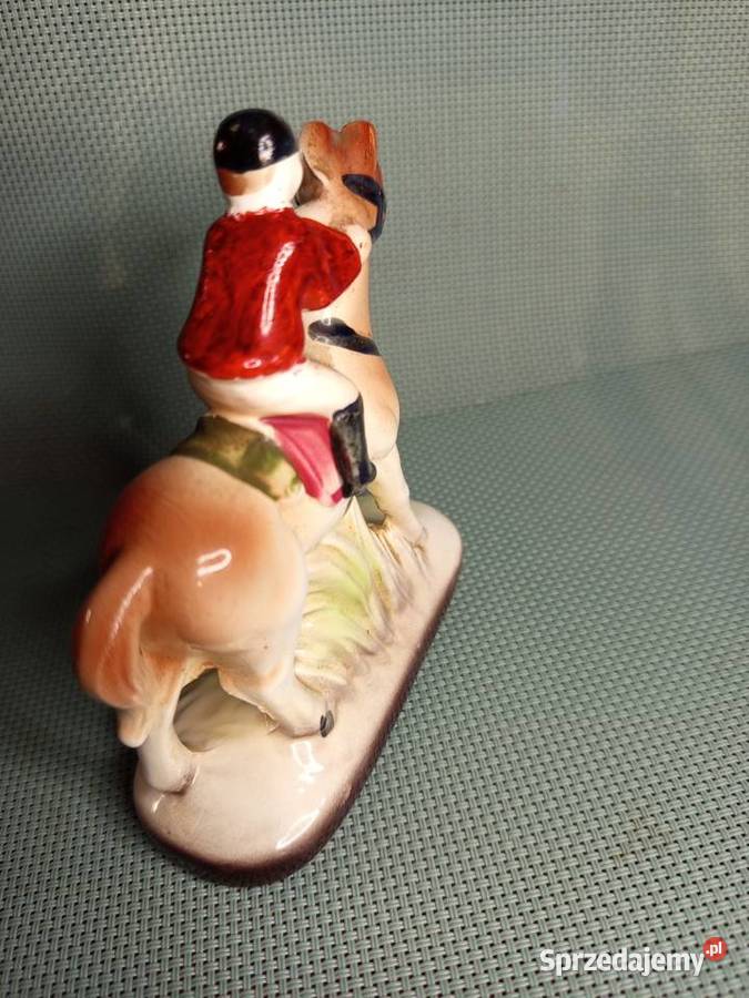 Zabytkowa Angiels figurka Dżokeja na koniu mazowieckie Warszawa