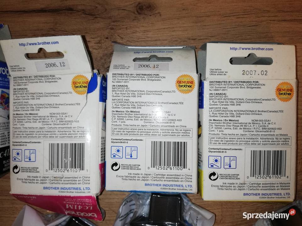 Tusze Brother do drukarek 5 sztuk Tanio sprzedam
