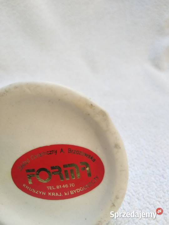 Biały ceramiczny świecznik Forma Nowa Karczma