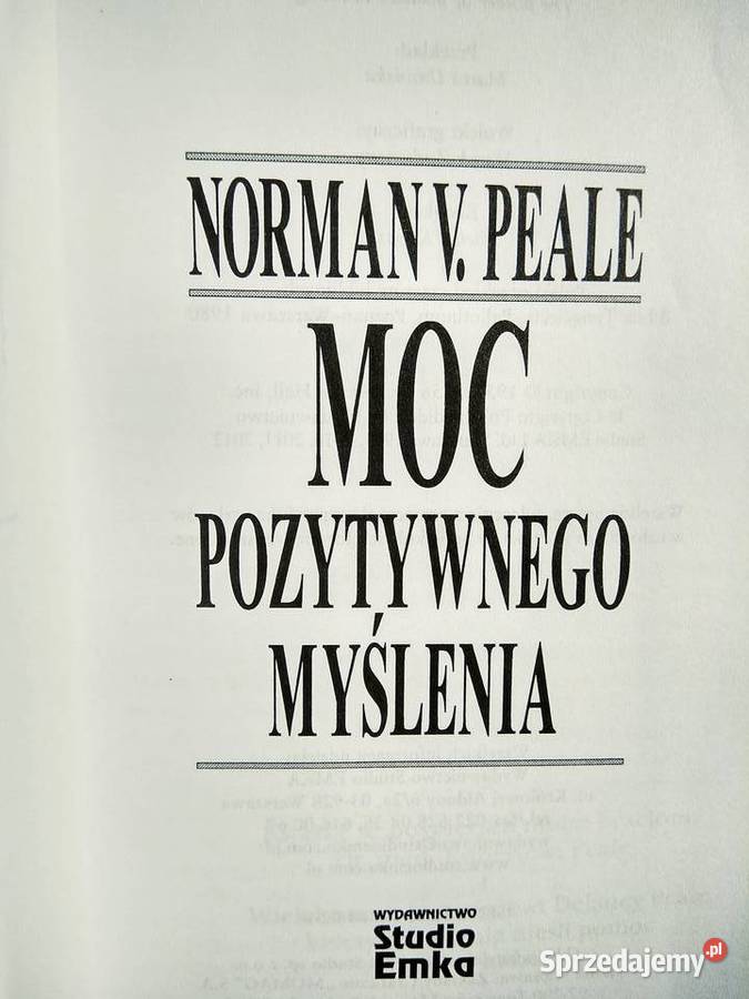 Moc pozytywnego myślenia unikaty couching Antykwariat mazowieckie Warszawa