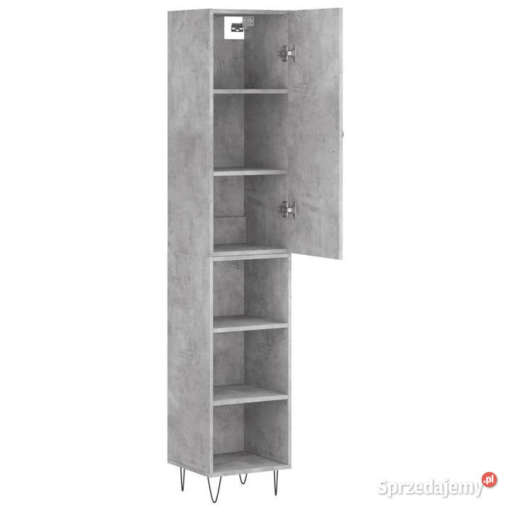 Wysoka szafka szarość betonu 345x34x180 mazowieckie Warszawa