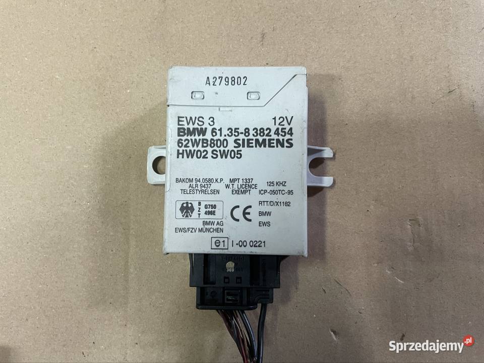 8382454 Moduł sterownik ews III bmw 3 e46 5 e39 osobowe Szczecin