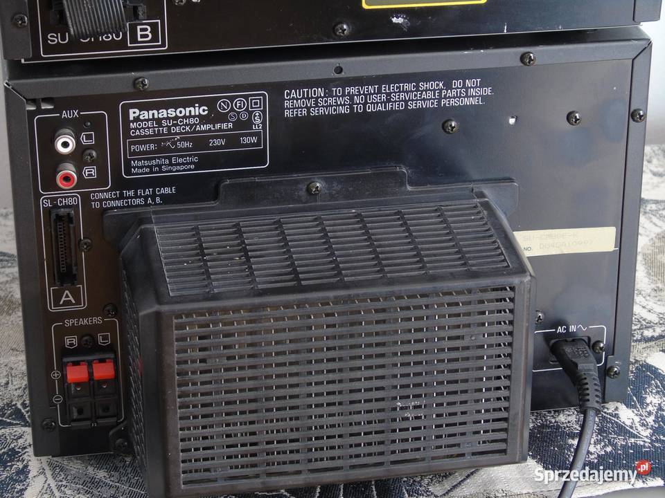 Wieża Panasonic radio CD AUX mocna 130 wat