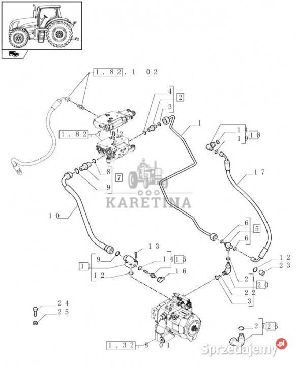 Holland T6010 T6090 T6070 T7230 Wąź giętki Jastrzębniki