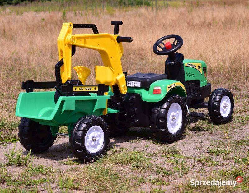 TRAKTOR NA PEDAŁY Z PRZYCZEPĄ I KOPARKĄ TR3007 Toruń