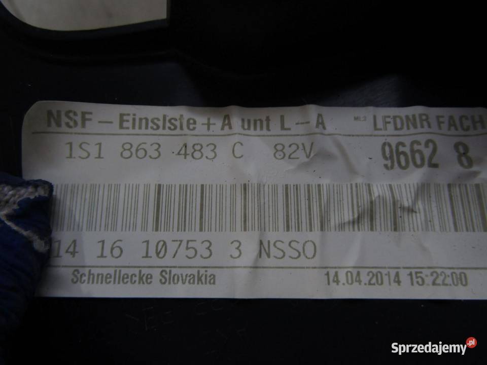 OSŁONA SLUPKA PROGU LEWY PRZÓD LEWA VW UP CITYGO