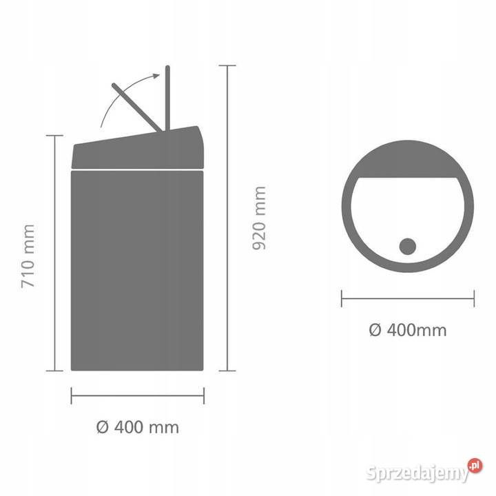 Kosz na śmieci Brabantia Touch 60 l stal matowa Białystok