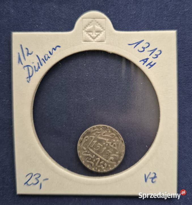 12 Drachm SREBRO AH 1313Maroko Wałbrzych