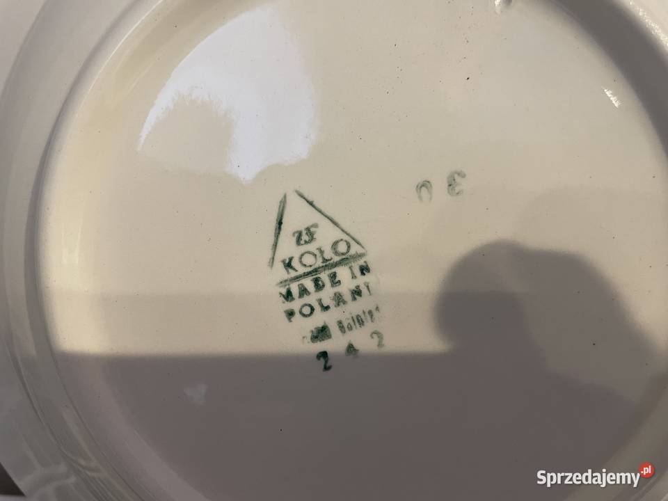 ZXF Koło fajansowy talerz PRL Pruszcz Gdański