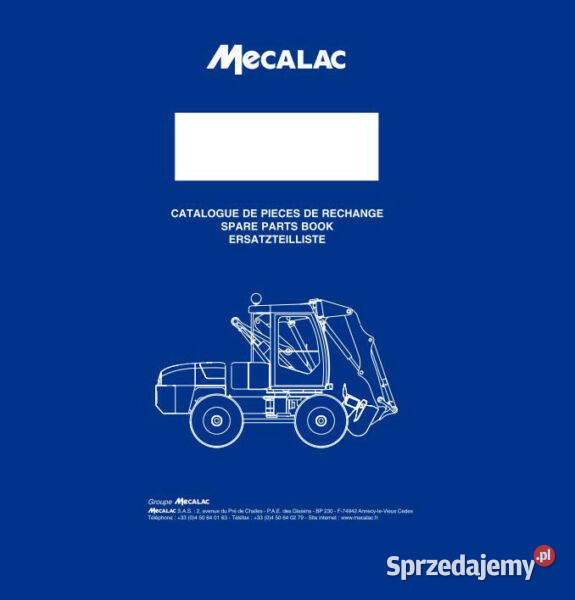 Mecalac 12 MXT instrukcja obsługi katalog części Kielce